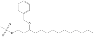 Molecular Structure of 132792-09-7 (1-Tetradecanol, 3-(phenylmethoxy)-, methanesulfonate)
